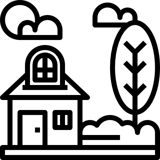 Personal garden area for each villa